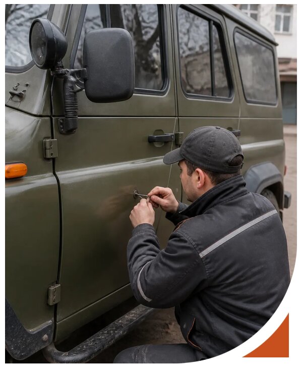 Профессиональное вскрытие автомобиля УАЗ без повреждений в Первоуральске